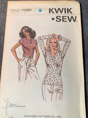 Kwik Sew Misses Shirt Sewing Pattern Size XS-S-M-L 1085 Uncut